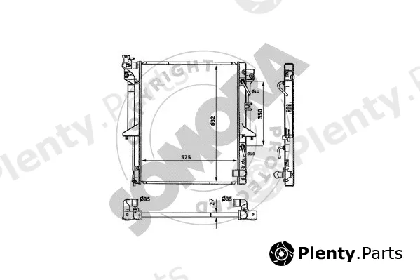 Somora 187140C — Radiator, engine cooling