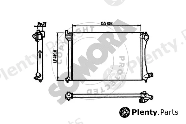 Somora 052145 — Radiator, engine cooling
