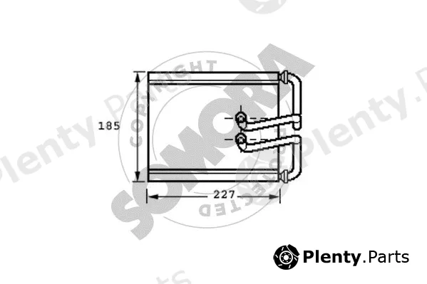 Somora 136550 — Heat Exchanger, interior heating