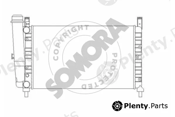 Somora 081144A — Radiator, engine cooling