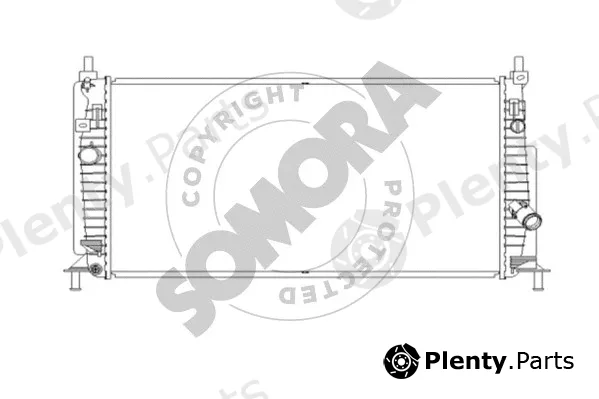Somora 162840B — Radiator, engine cooling