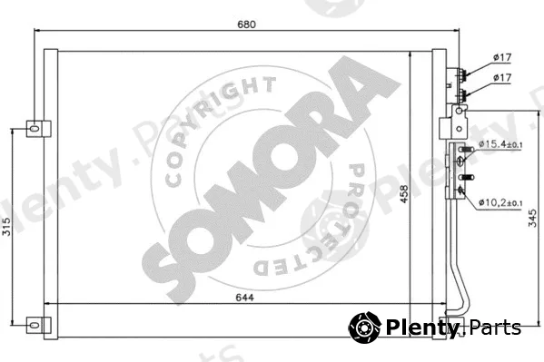 Somora 036260B — Condenser, air conditioning