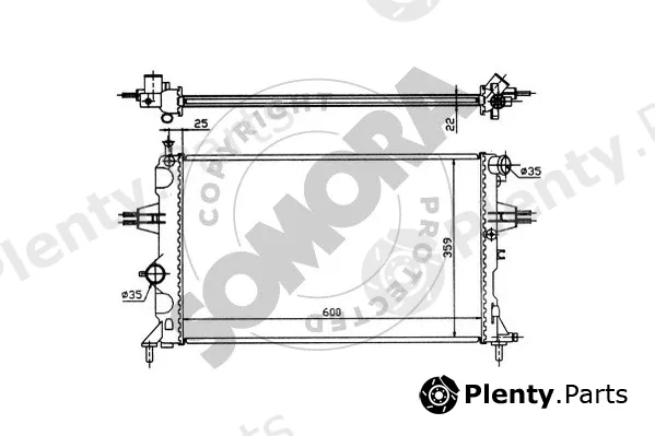 Somora 211747 — Radiator, engine cooling