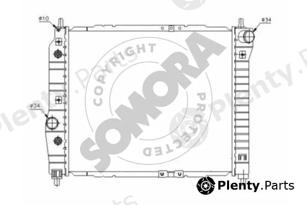 Somora 061140B — Radiator, engine cooling