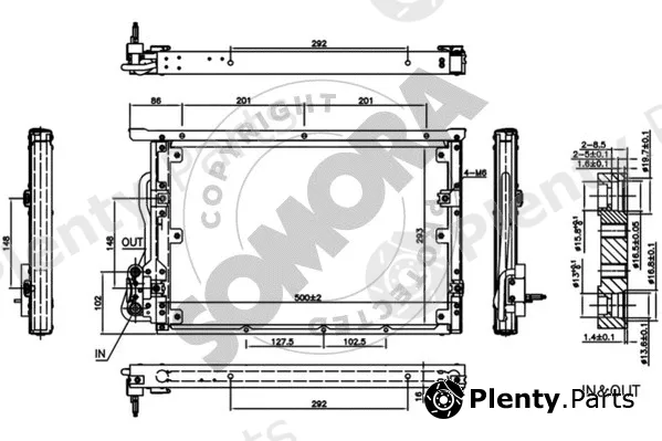 Somora 040360C — Condenser, air conditioning