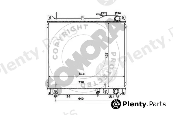 Somora 305040A — Radiator, engine cooling
