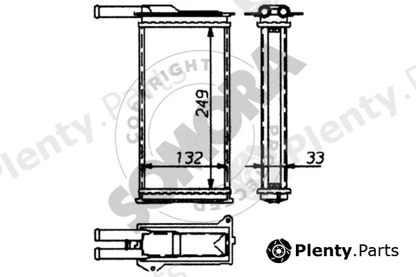 Somora 090850 — Heat Exchanger, interior heating