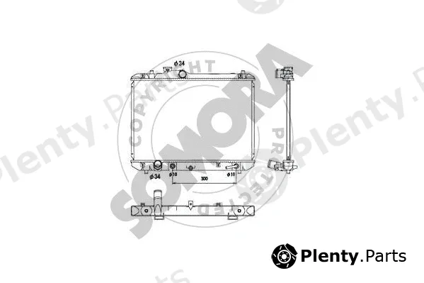 Somora 301540A — Radiator, engine cooling