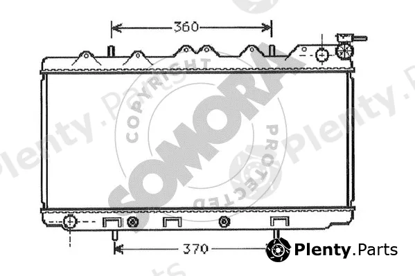 Somora 193240F — Radiator, engine cooling