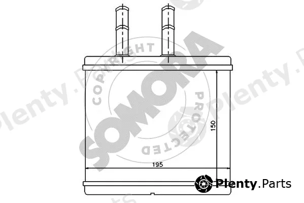 Somora 061150 — Heat Exchanger, interior heating