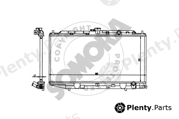 Somora 120243 — Radiator, engine cooling