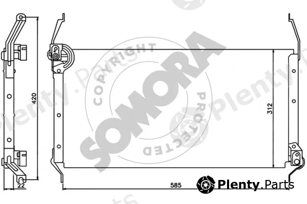 Somora 082260D — Condenser, air conditioning