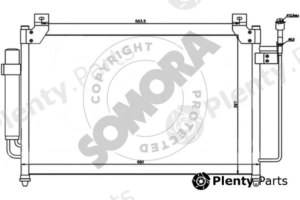 Somora 167460 — Condenser, air conditioning