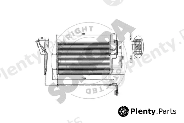 Somora 162860A — Condenser, air conditioning