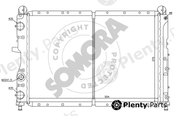 Somora 081144 — Radiator, engine cooling