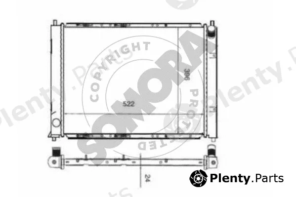 Somora 260740C — Radiator, engine cooling