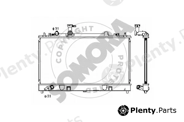 Somora 161140A — Radiator, engine cooling