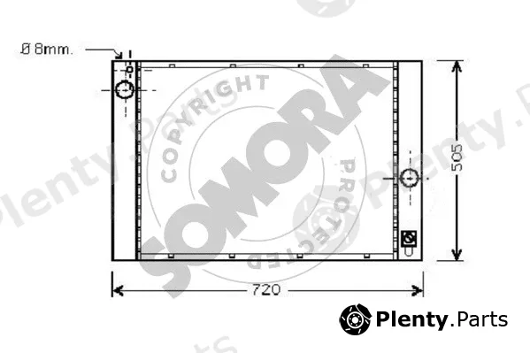 Somora 041340J — Radiator, engine cooling