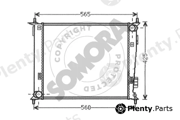 Somora 118040A — Radiator, engine cooling