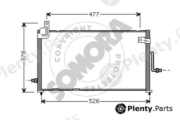 Somora 060060A — Condenser, air conditioning