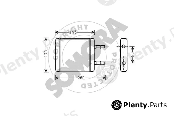Somora 130550 — Heat Exchanger, interior heating