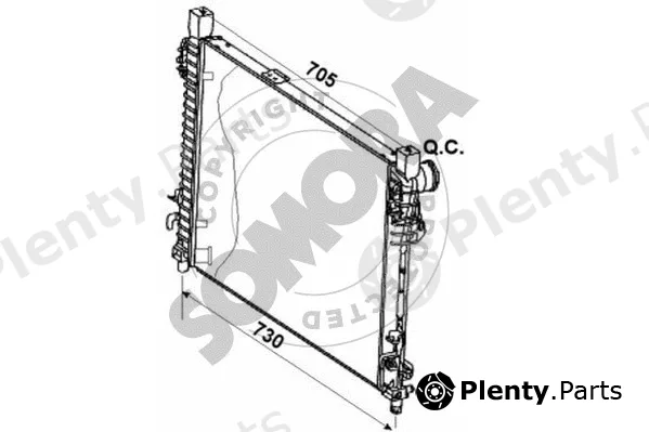 Somora 177740 — Radiator, engine cooling