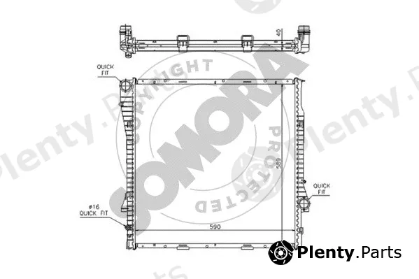 Somora 043040A — Radiator, engine cooling