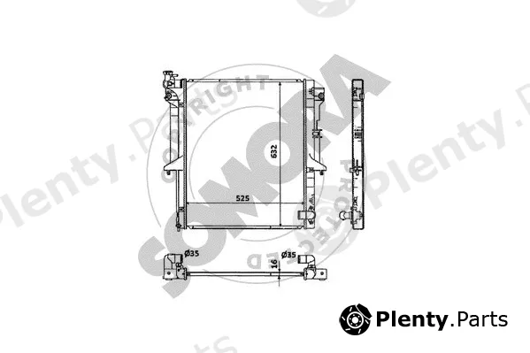 Somora 187140 — Radiator, engine cooling