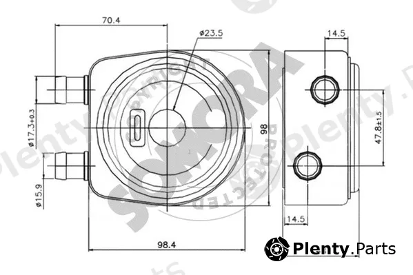 Somora 245165 — Oil Cooler, engine oil
