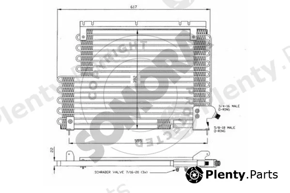 Somora 362160A — Condenser, air conditioning