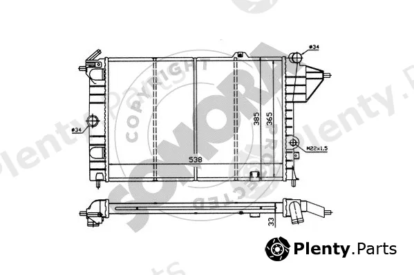 Somora 210241 — Radiator, engine cooling