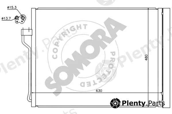 Somora 041460D — Condenser, air conditioning