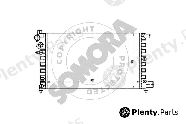Somora 224141 — Radiator, engine cooling