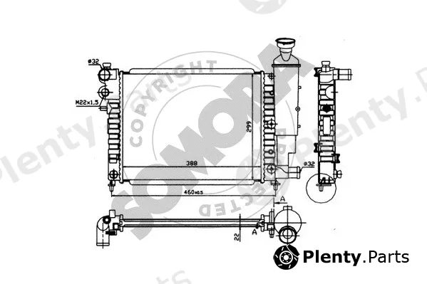 Somora 224140 — Radiator, engine cooling