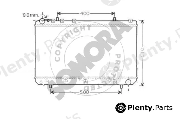 Somora 065340B — Radiator, engine cooling