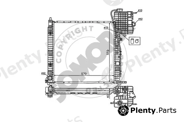 Somora 173040C — Radiator, engine cooling