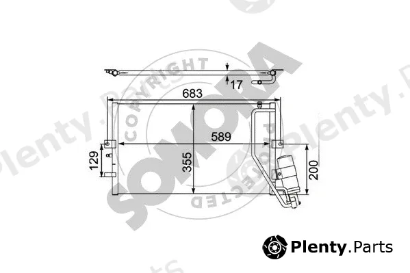 Somora 272160 — Condenser, air conditioning