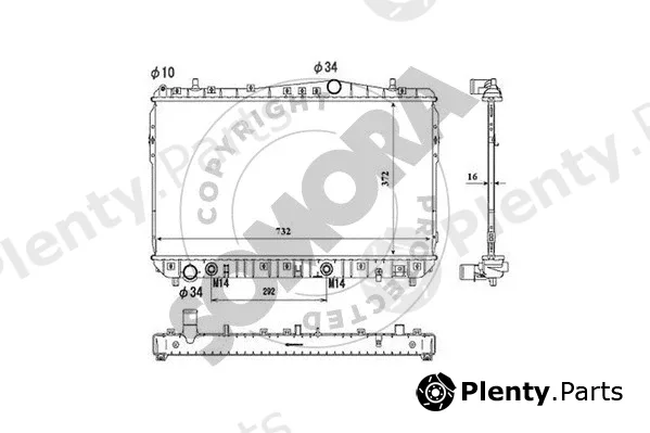 Somora 064040A — Radiator, engine cooling