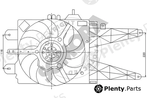 Somora 081330A — Fan, engine cooling