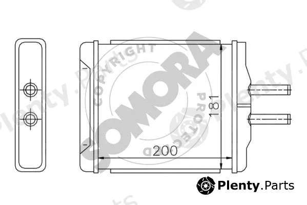 Somora 060850 — Heat Exchanger, interior heating