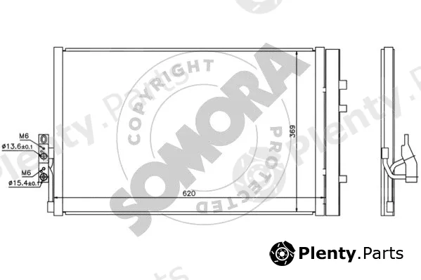 Somora 044160 — Condenser, air conditioning