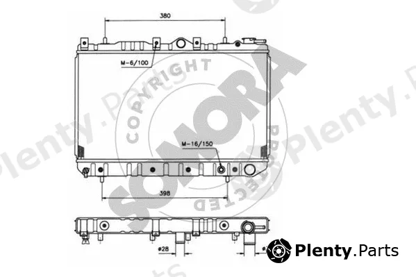 Somora 133040 — Radiator, engine cooling