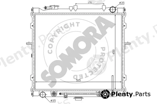Somora 113040A — Radiator, engine cooling