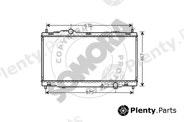 Somora 372240 — Radiator, engine cooling