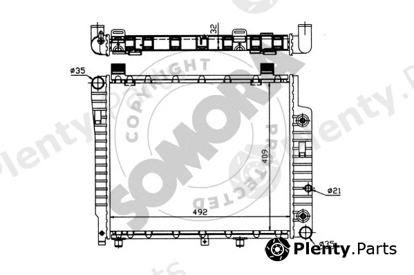 Somora 171244 — Radiator, engine cooling