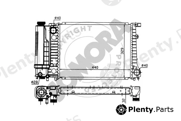 Somora 040340 — Radiator, engine cooling