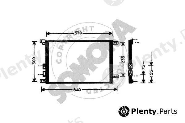 Somora 011260A — Condenser, air conditioning