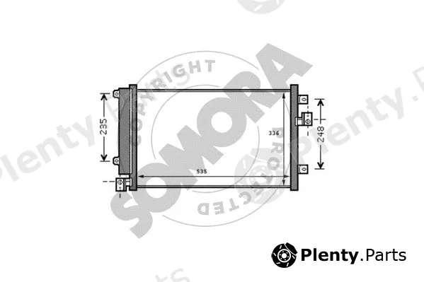 Somora 087060E — Condenser, air conditioning