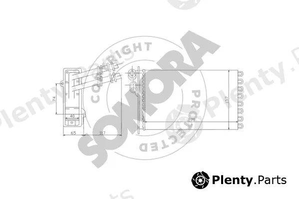 Somora 350950 — Heat Exchanger, interior heating