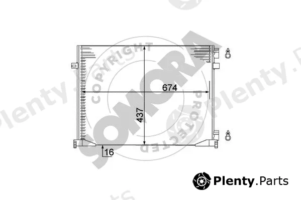 Somora 245160 — Condenser, air conditioning